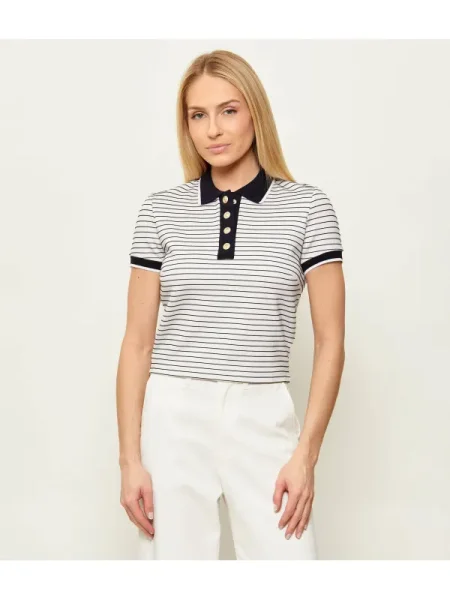 GUESS Tricou ALPHONSINE bleumarin alb