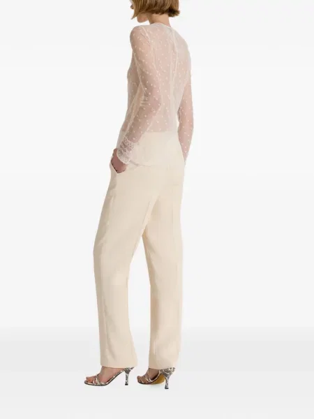 Top Alberta Ferretti din dantelă alb