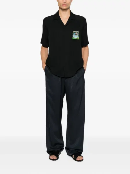 Pantaloni Casablanca din jacard albastru