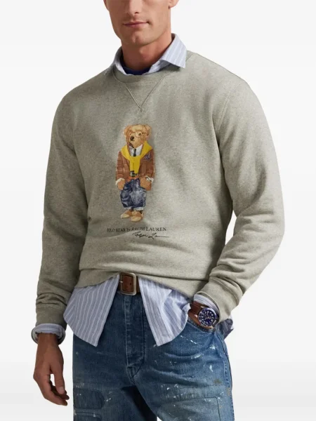 Dlouhá pruhovaná s límcem kšiltovka Polo Ralph Lauren modrá