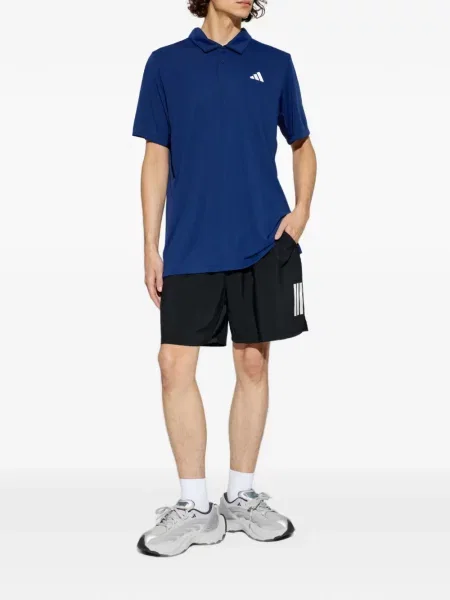 Ριγέ τένις μπλούζα Adidas με αυτόγραφο μαύρο