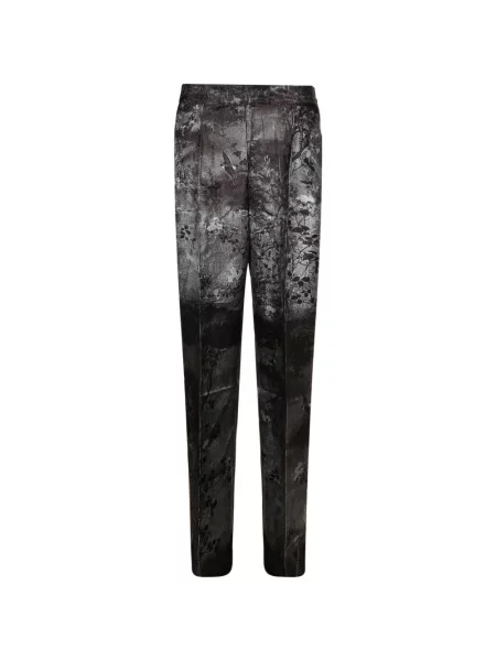 Pantaloni Pierre-louis Mascia de mătase cu model floral cu imagine gri