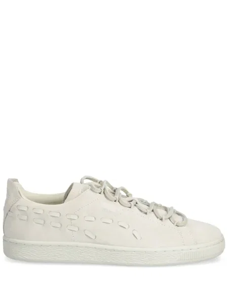 Sneakerși Puma Suede din piele de căprioară alb