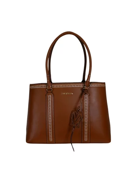 Torebka Love Moschino w serca brązowa