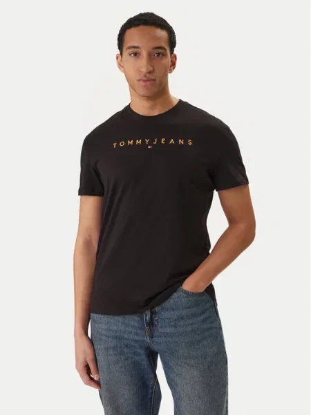 Tommy Jeans T-shirt Linear Logo crna