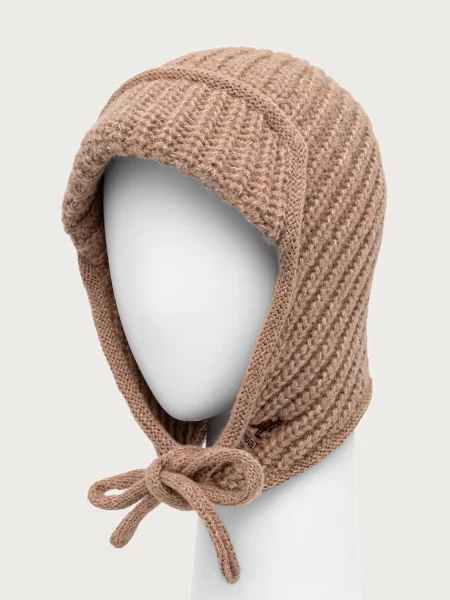 Kangol füles sapka női gyapjú hozzáadásával TRAPPER MIXED barna