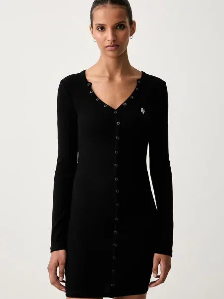 Guess Jeans rochie din cu negru