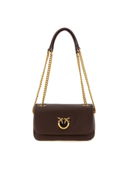 Pinko torebka crossbody skórzana brązowa