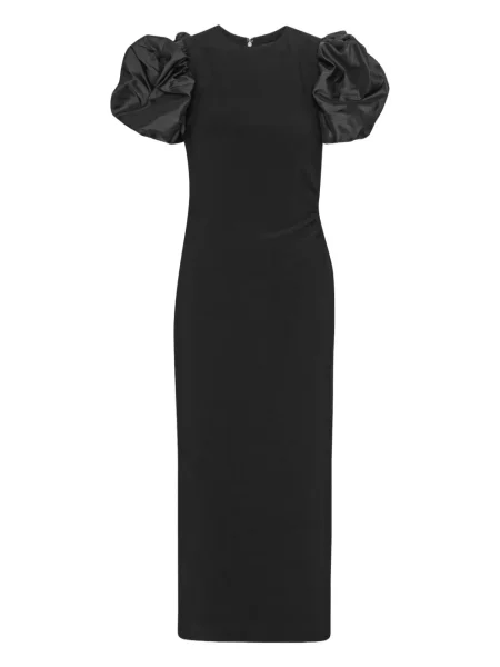 Rochie midi Rotate Birger Christensen drapată până la genunchi de costum negru