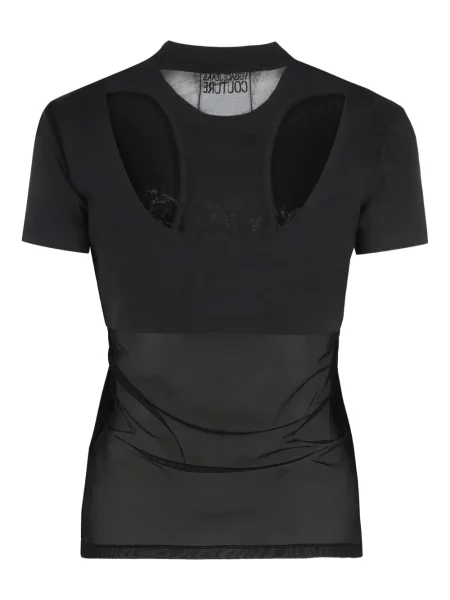 Tricou Versace Jeans Couture cu imagine plasă negru