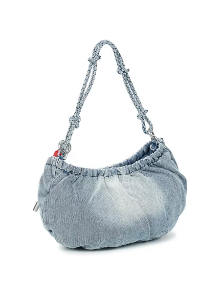Geanta crossbody Desigual cu autograf albastru