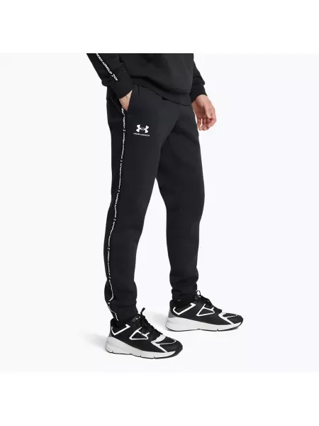 Olcsóbban. Férfi Under Armour Icon Fleece Jgr fekete/fehér nadrág. Méret: L fekete