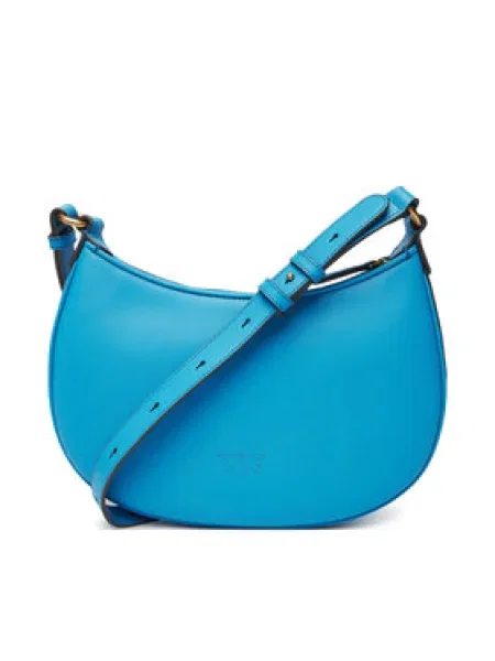 PINKO Kabelka Half Moon Mini Fl Al PLTT modrá