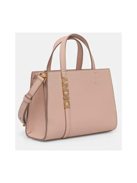 DKNY torebka crossbody skórzana różowa