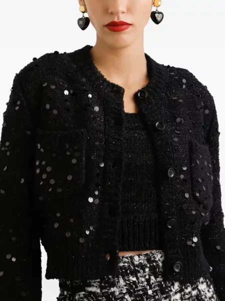 Cardigan Dolce & Gabbana cu paiete negru