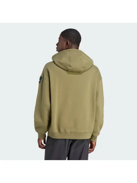 Bluza z kapturem Adidas polarowa zielona