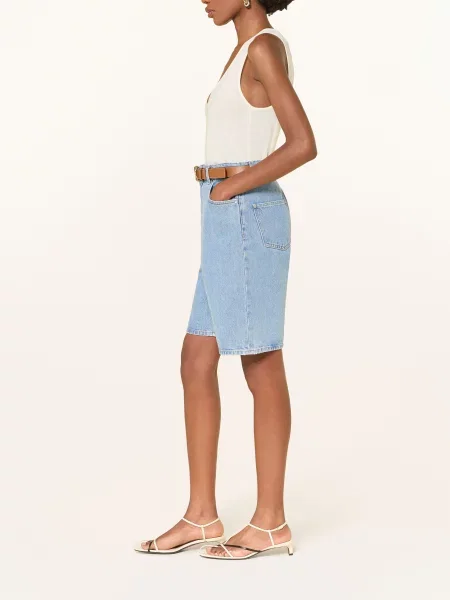 Loulou De Saison Džínové Šortky Isu washed light blue modré