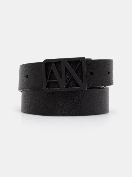 Armani Exchange curea pentru bărbați din piele negru