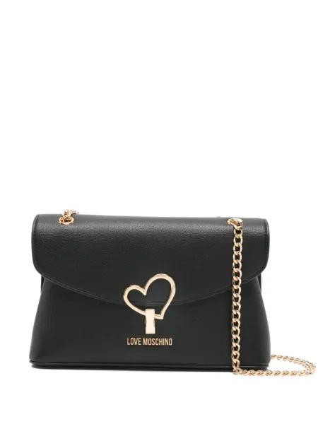 Pandantiv Love Moschino cu motiv cu inimi negru