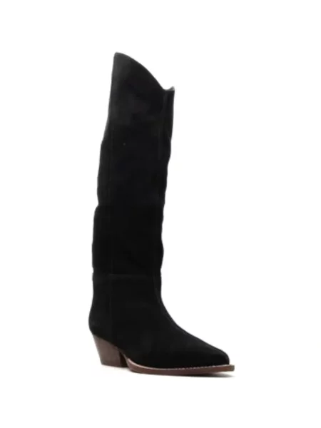 Botine Free People din piele de căprioară negru