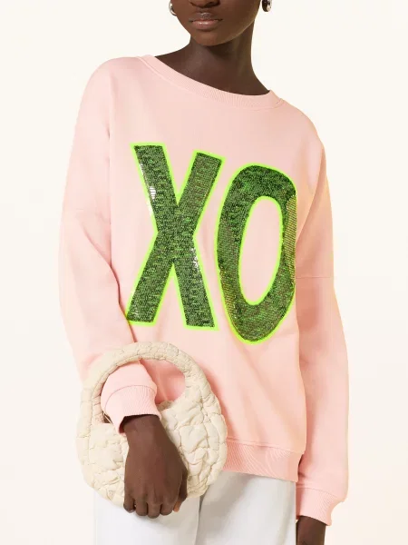 Miss Goodlife Oversized Mikina S Flitry růžového zlata / neonově / tmavě zelená žlutá