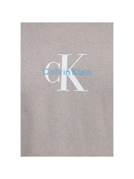 Geacă de blugi Calvin Klein Jeans din material terry gri