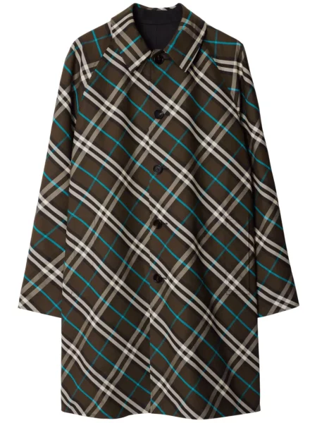 Palton Burberry în carouri negru