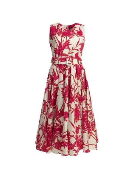 Rochie midi Samantha Sung cu model floral cu imagine roz