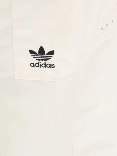 Tricou Adidas cu dungi cu broderie din velur albastru