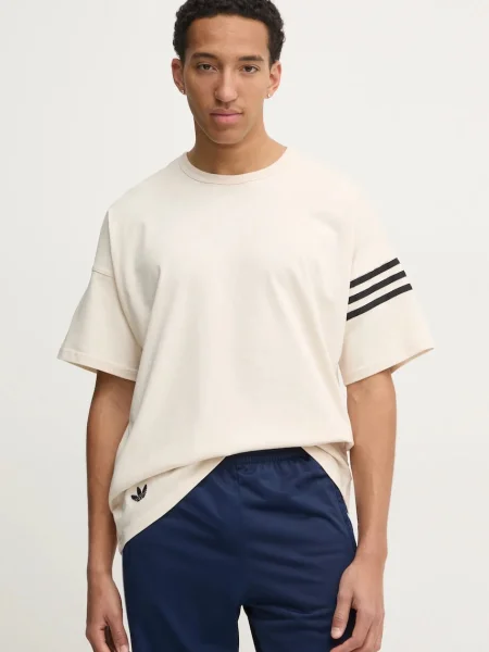 Тениска adidas Originals Neuclassics с десен бежово