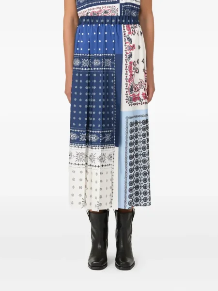 Fusta plisata Weekend Max Mara plisată până la genunchi albastru