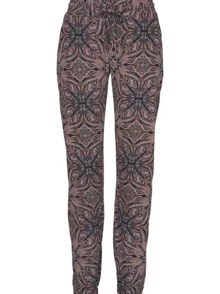 LASCANA Pantaloni maro deschis / metalic gri