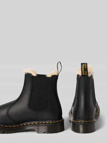 Kozaki z naturalnej skóry model Leonore' Dr. Martens czarne