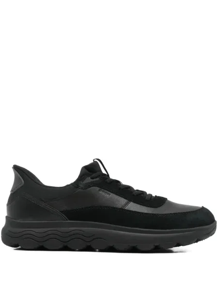 Sneakerși Geox cu șireturi din dantelă negru
