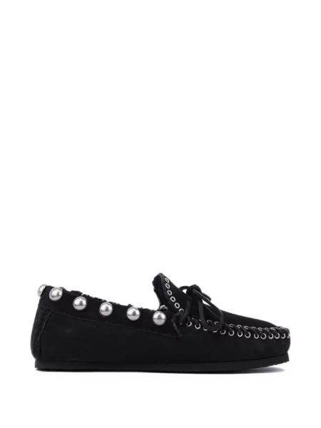 Pantofi loafer Isabel Marant din piele de căprioară negru