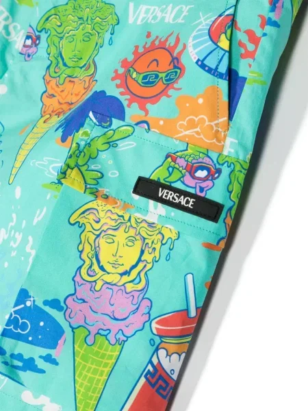 Szorty dziecięce Versace niebieskie