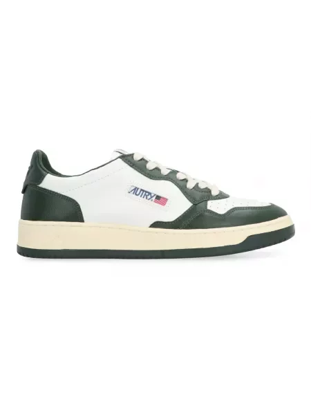 Jedwabne sneakersy Autry zielone