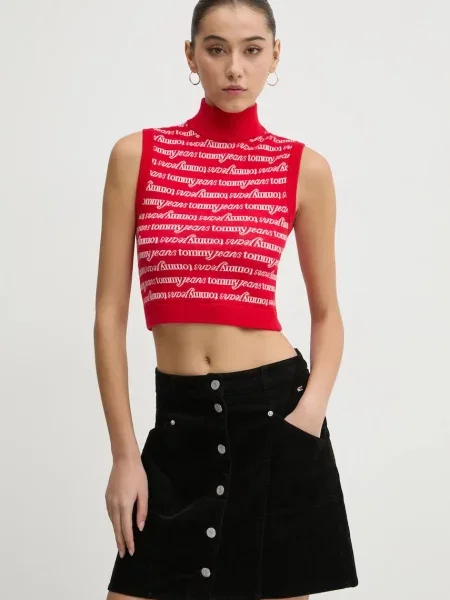 Tommy Jeans Vesta červená