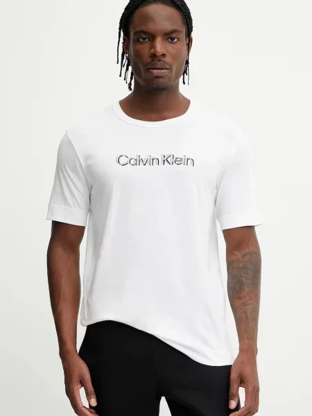 Tričko Calvin Klein Performance s potiskem bílá