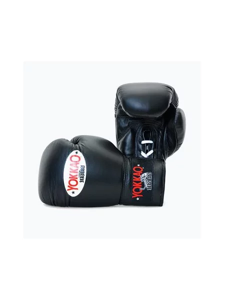 Рукавиці боксерські YOKKAO Matrix Lace Up black чорні