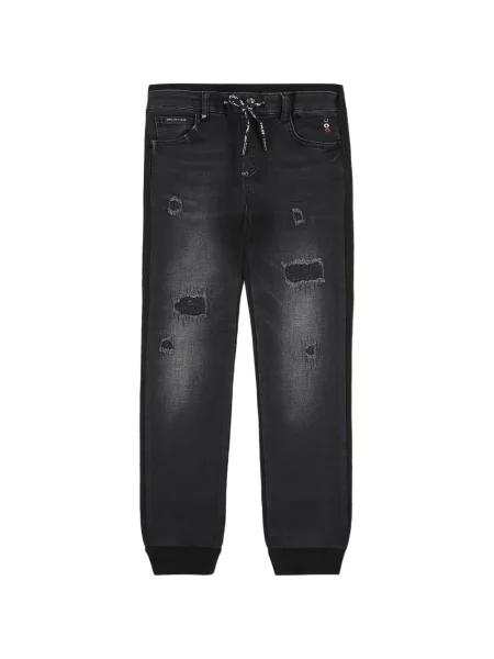 Jeansy dziecięce Philipp Plein czarne