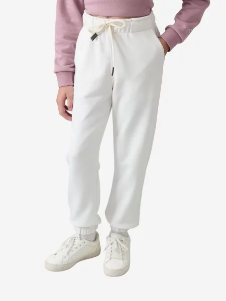 Tommy Life Hlače TOMMY Jogginghose mit elastischem Bund und Kordelzug prljavo bijela