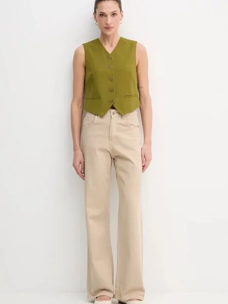 Жилет United Colors of Benetton однобортний зелений