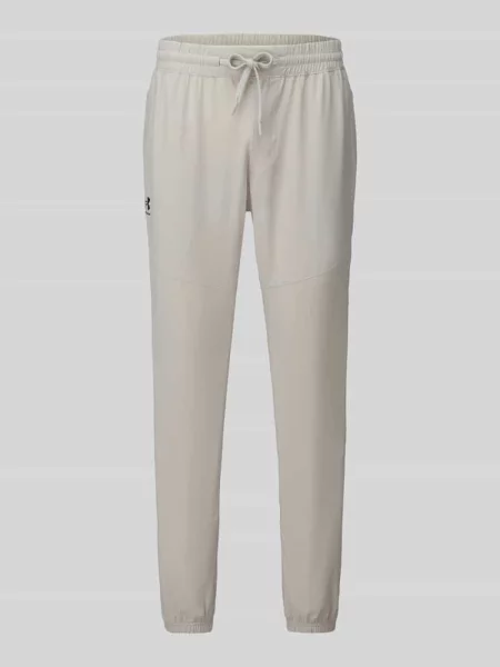 Spodnie dresowe o kroju relaxed fit z nadrukiem z logo Under Armour czarne