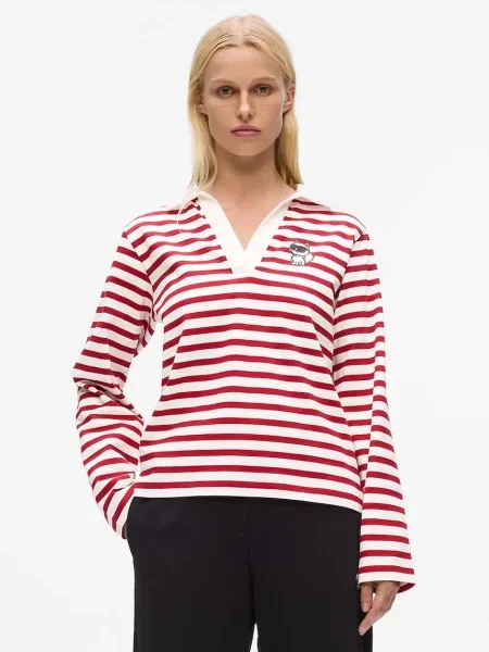 Tricou mânecă lungă Karl Lagerfeld roșu