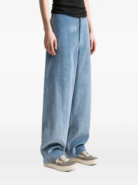 Pantaloni Casey Casey de catifea cord albastru