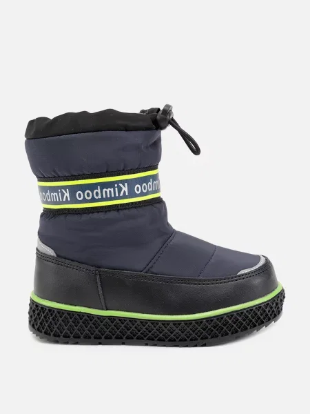 Дитячі Чоботи дутики Kimboo комбінований верх синій