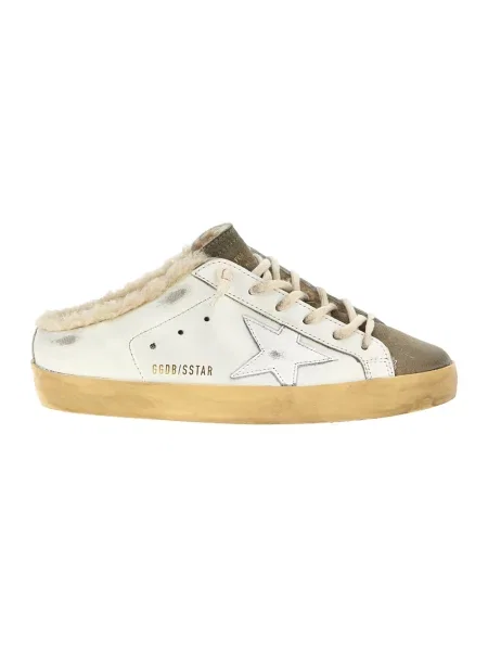Klapki Golden Goose wełniane beżowe