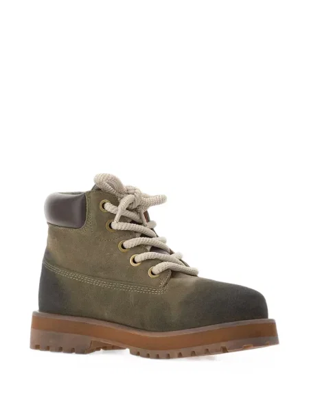 Botine Pdf din piele de căprioară verde