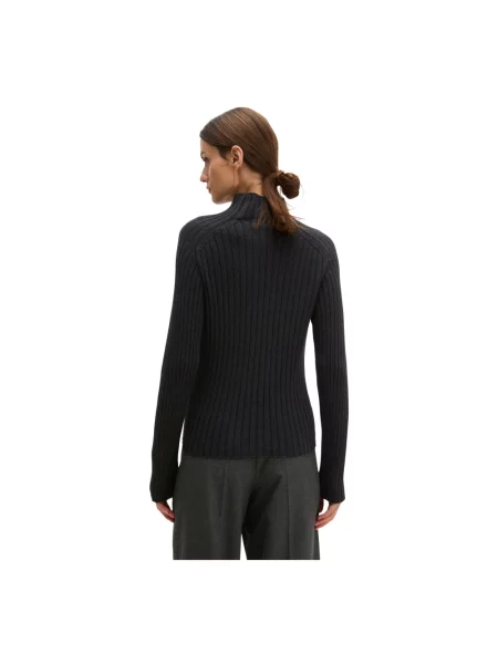 Sweter Marc O'polo z kołnierzem szary